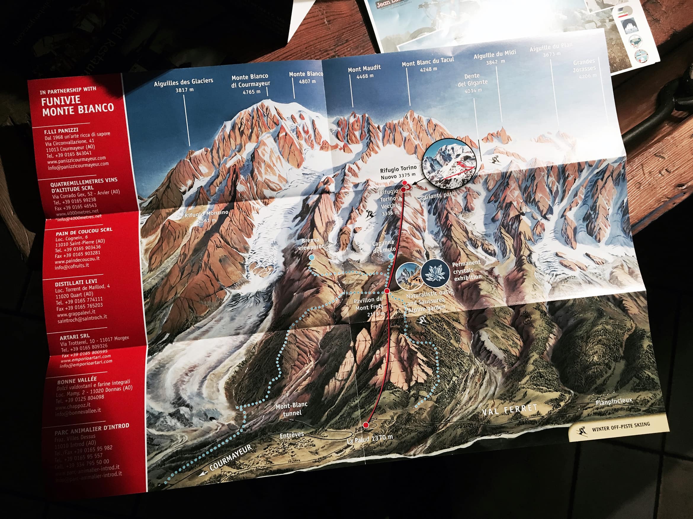 Jolie Bergere La Salle: dormire in un ex locanda di contrabbandieri 12 Mappa Monte Bianco