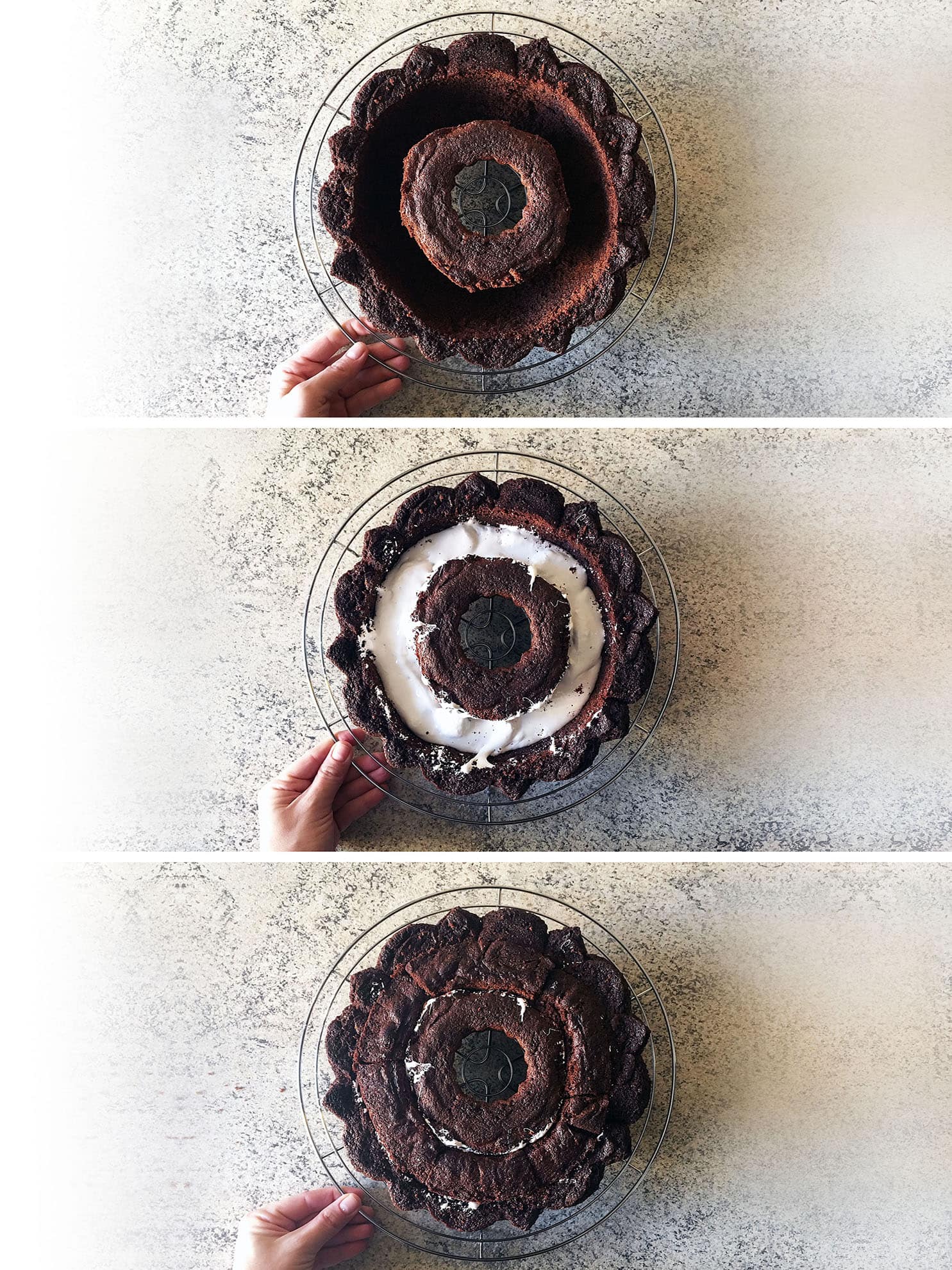 Hot Chocolate Bundt Cake: torta al cioccolato americana con marshmallows 1 Torta al cioccolato americana ripieno
