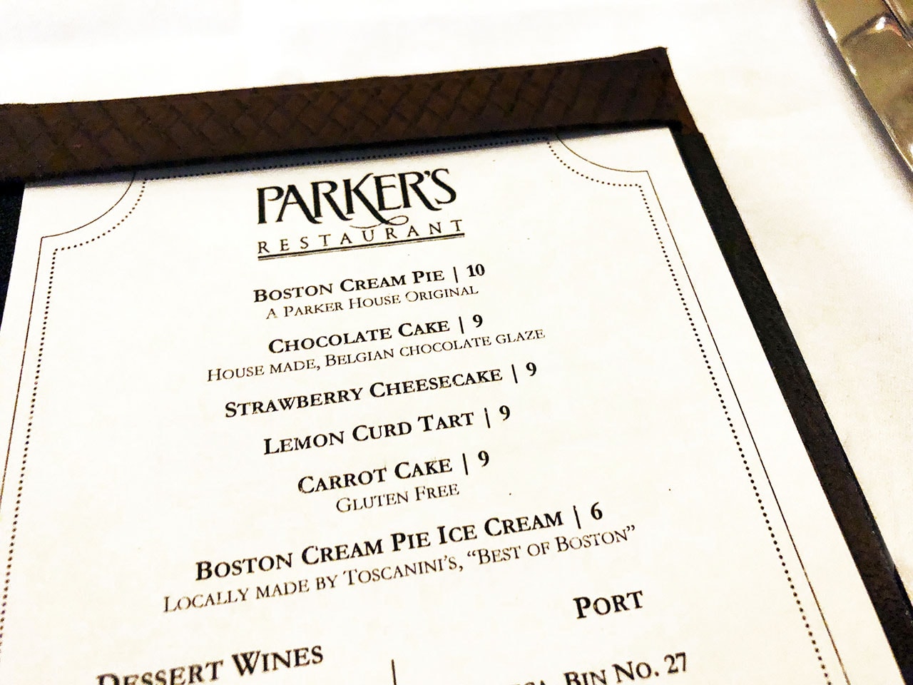 Boston, dove e cosa mangiare: lobster, clam chowder, cannoli e cream pie 9 menù Parker's Restaurant