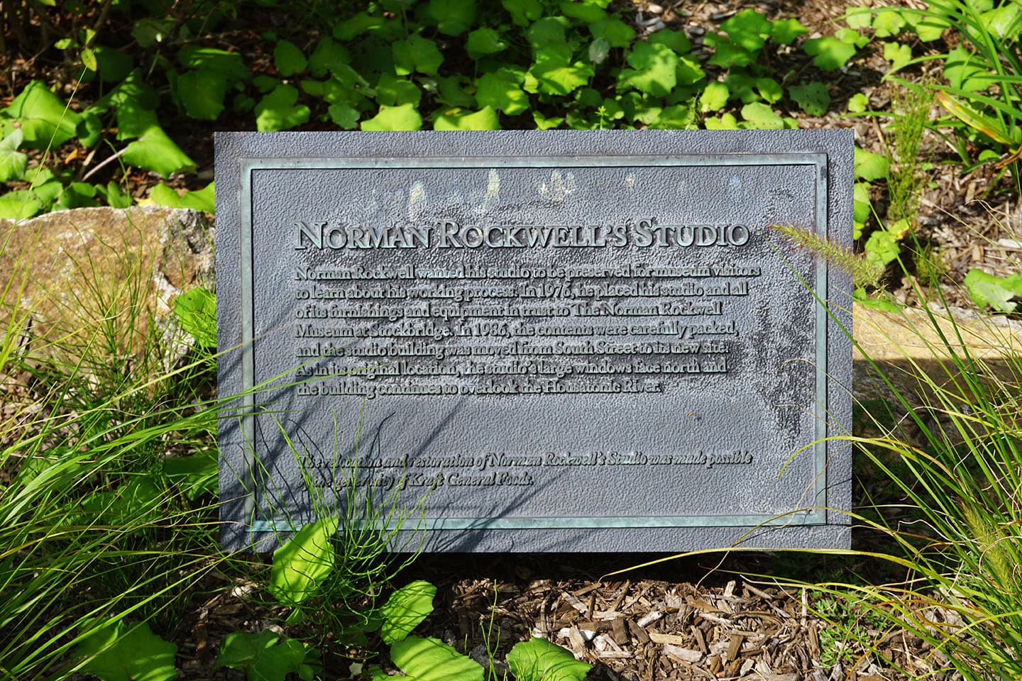 Visitare il Norman Rockwell Museum - Stockbridge, Massachusetts 18 visitare il Norman Rockwell Museum a Stockbridge la targa dello studio