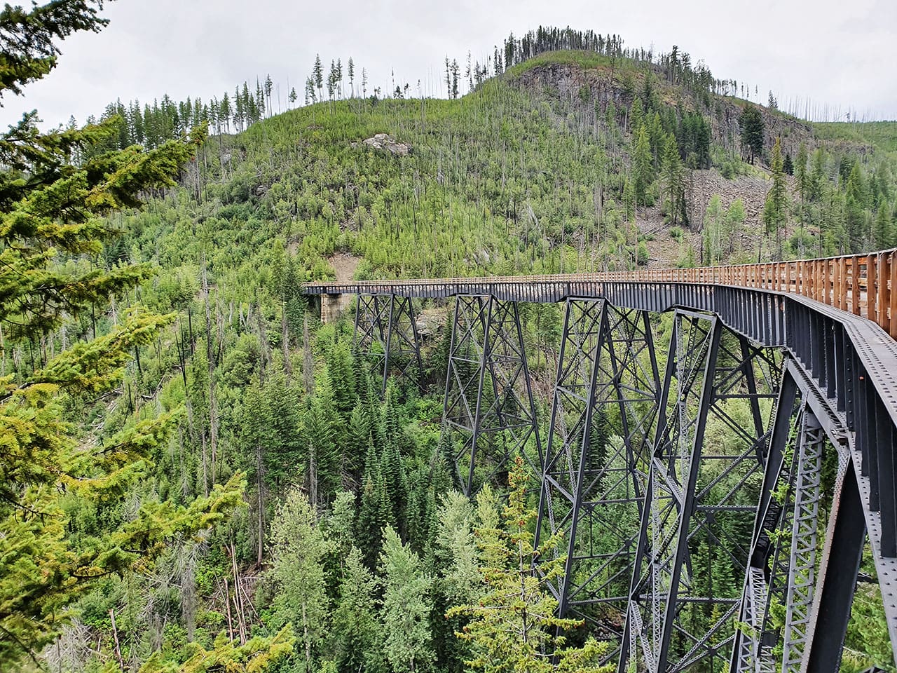 Myra Canyon Kelowna: escursione in bicicletta lungo una vecchia ferrovia in Canada 8 Myra Canyon Kelowna struttura ponte