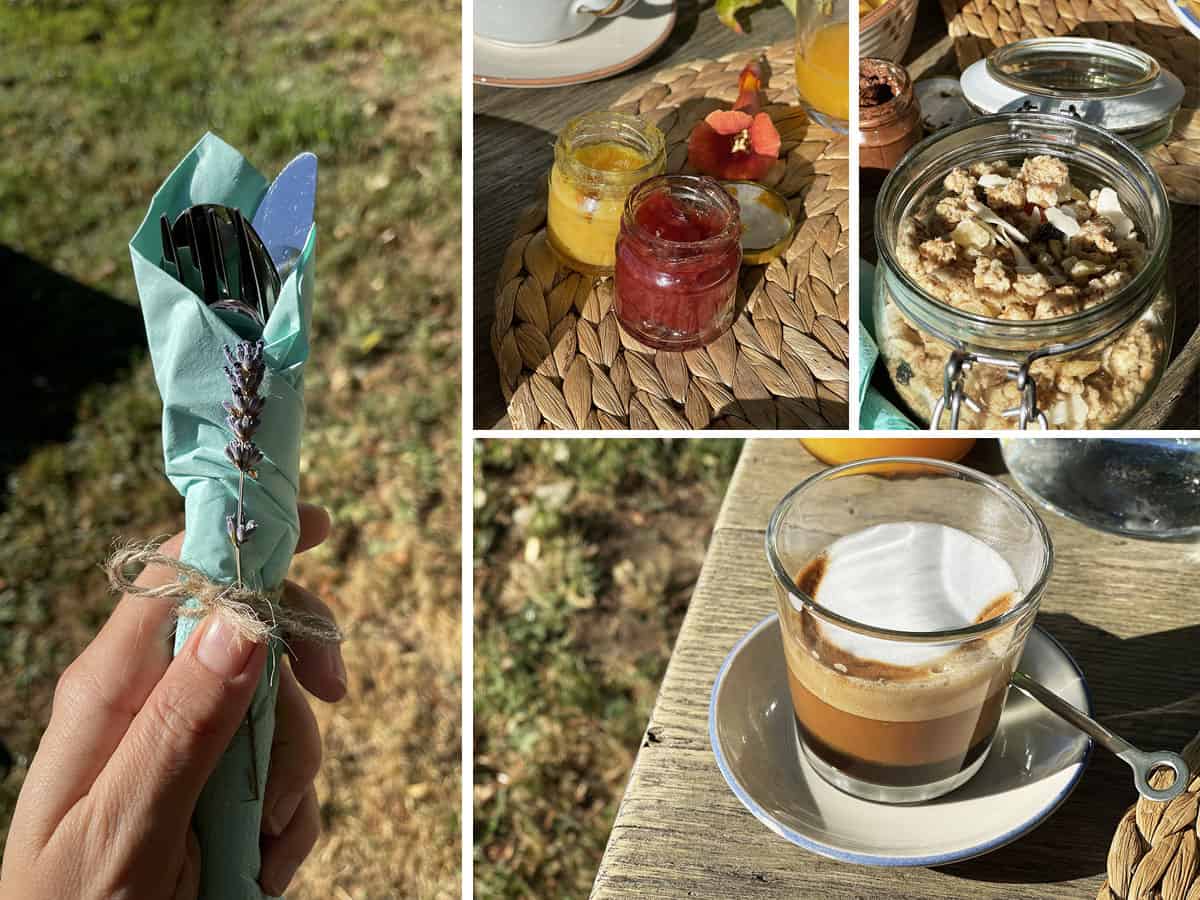 Gaia’s Spheres: dormire in una sfera, glamping in Piemonte 27 Com'è la colazione da Gaia's Spheres