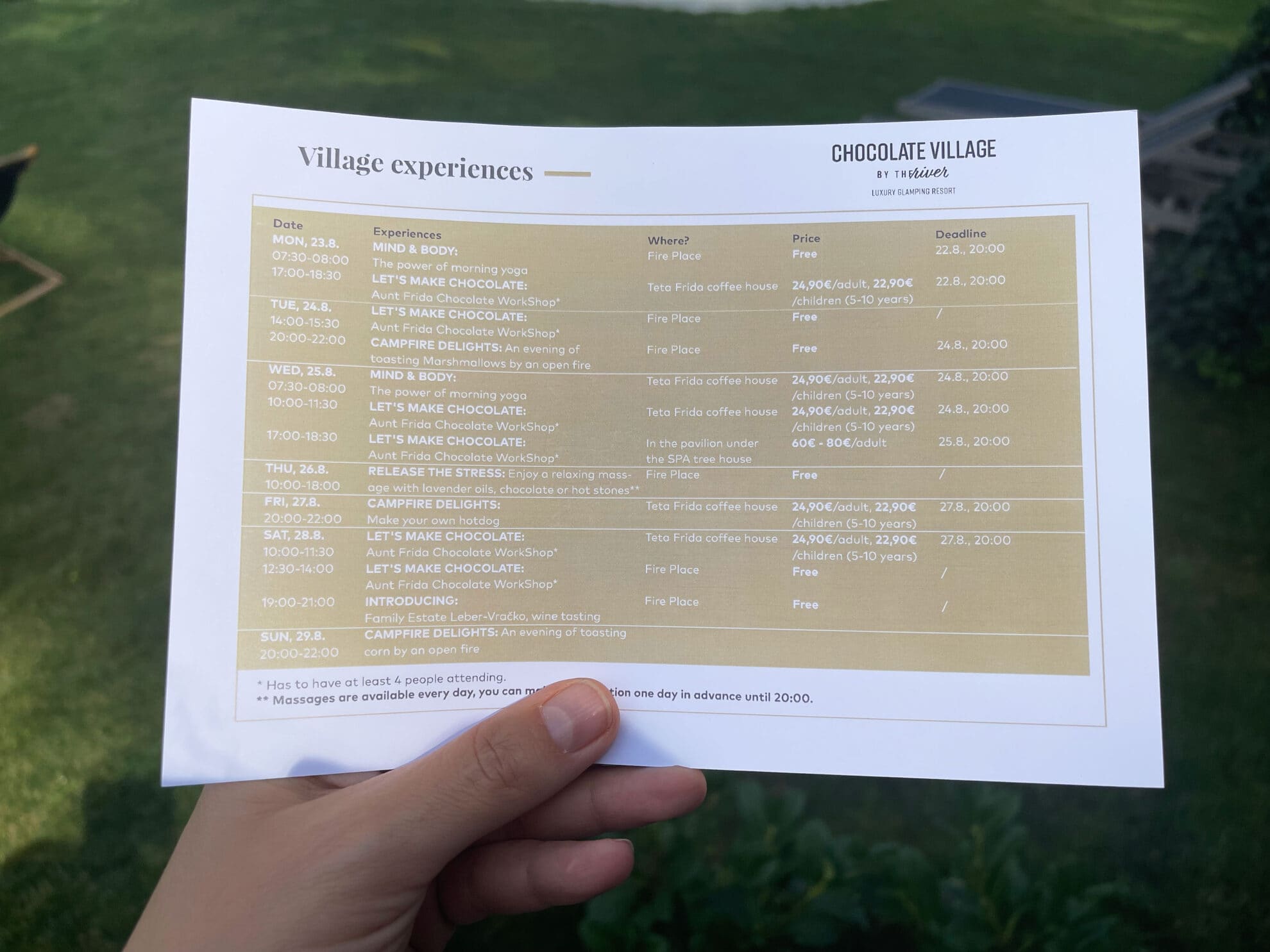 Chocolate Village by the River: Luxury glamping in Slovenia 30 Attività glamping