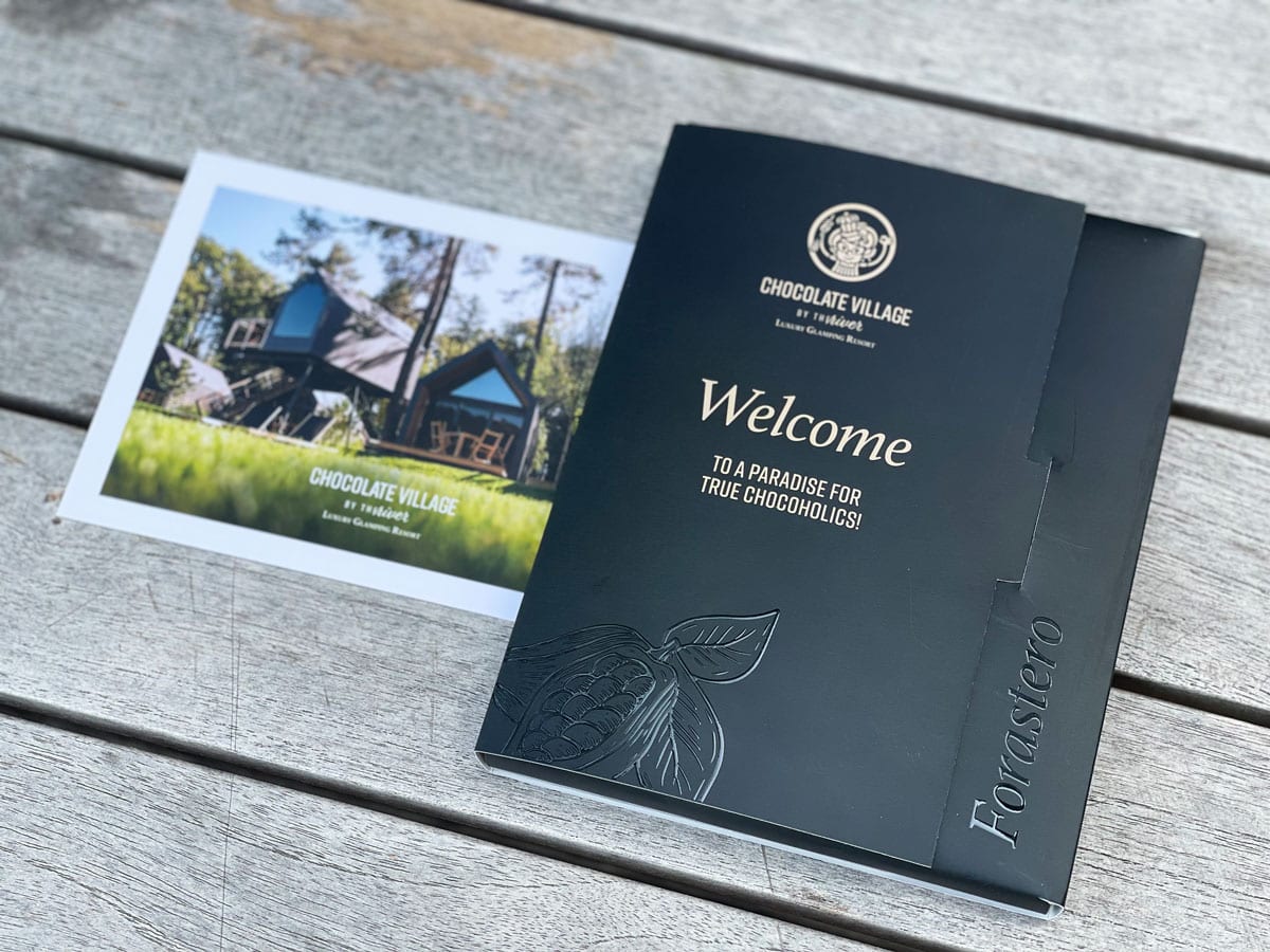 Chocolate Village by the River: Luxury glamping in Slovenia 11 Kit di benvenuto