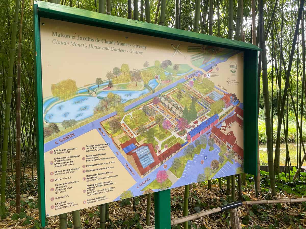 Visitare la Casa di Monet e i giardini a Giverny 40 Mappa casa monet e giardini