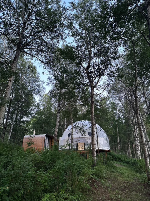 Refuge Bay: Dormire in una Tiny House in Alberta 7 Dormire in un Dome in Canada