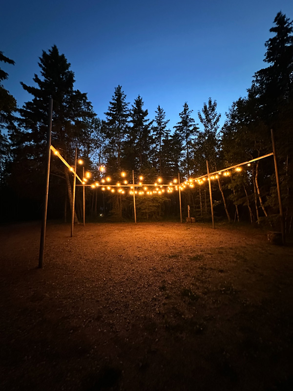 Elk Island Retreat: Dormire a Due Passi dal Parco dei Bisonti in Alberta 23 lucine di sera