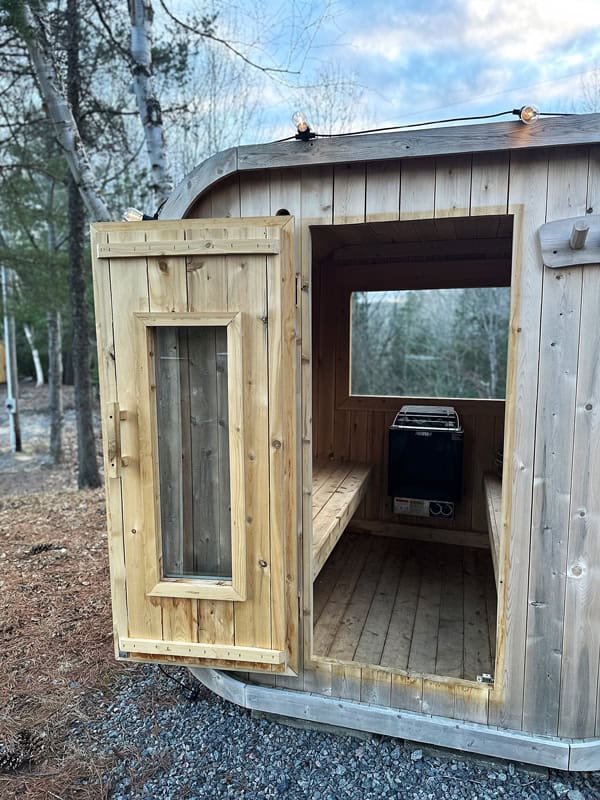 Dormire al Parc National de la Mauricie: Nature Nature alloggio Insolito ed Ecosostenibile in Québec 16 alloggio con sauna